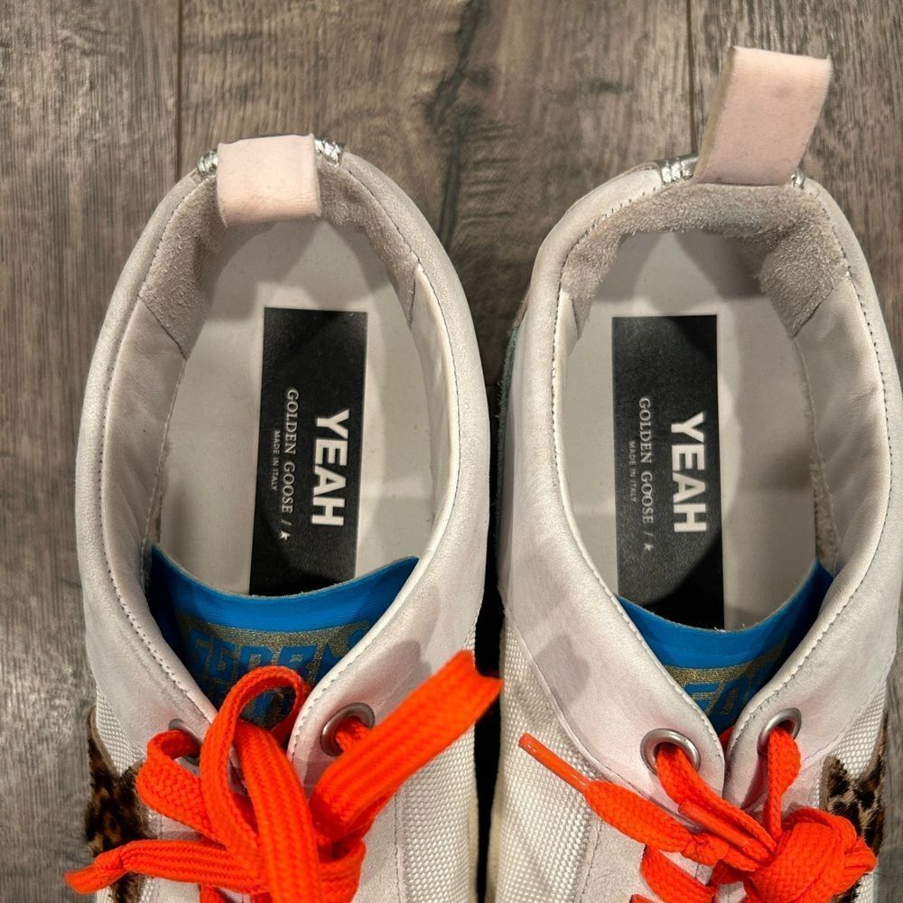 Golden Goose sneakers ball star leather in orange lace - Picture 5 of 14